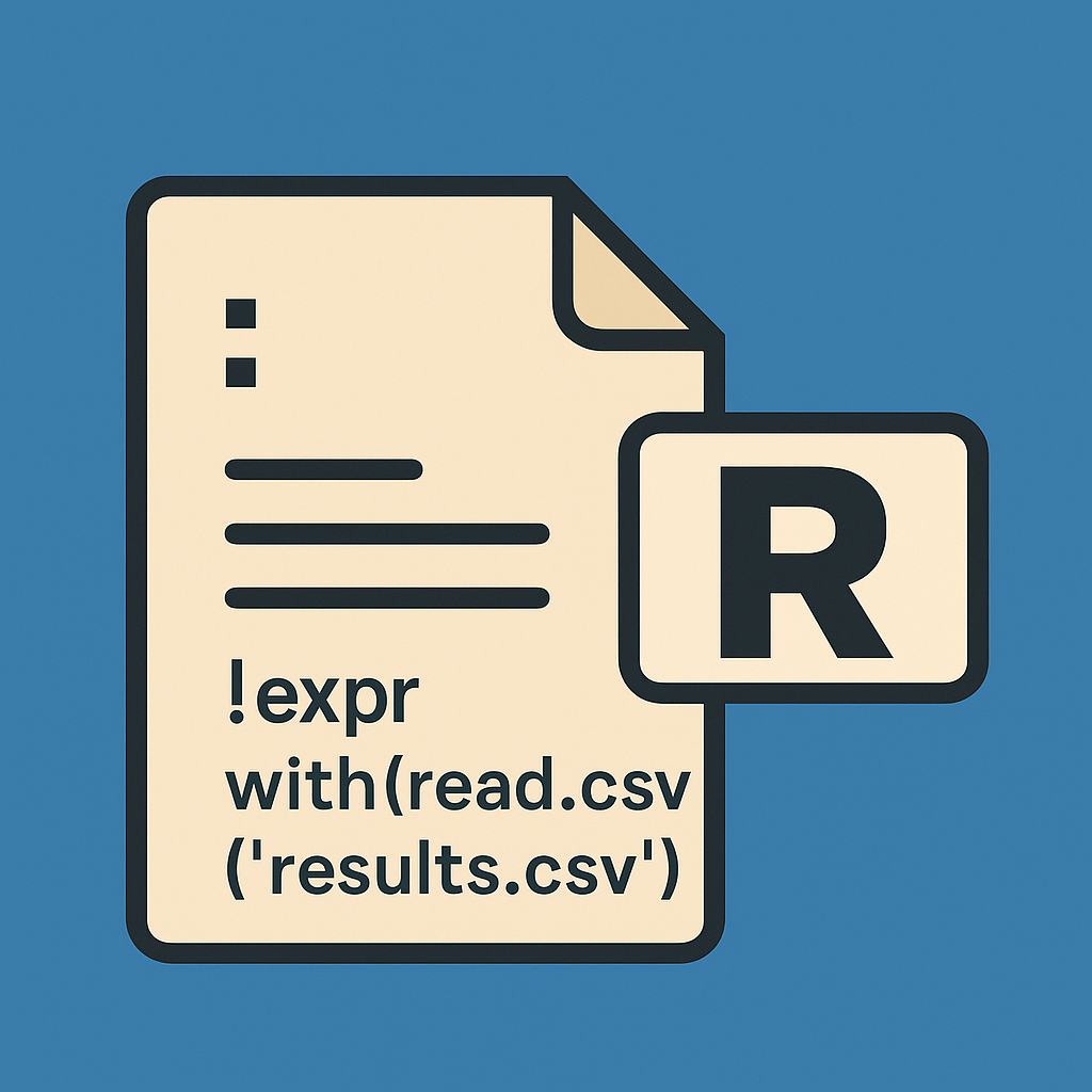 how to include r expressions in (quarto) yaml